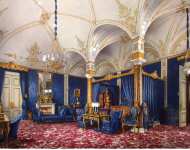 Premazzi Luigi Interiors of the Winter Palace. The Bedchamber of Empress Maria Alexandrovna - Hermitage